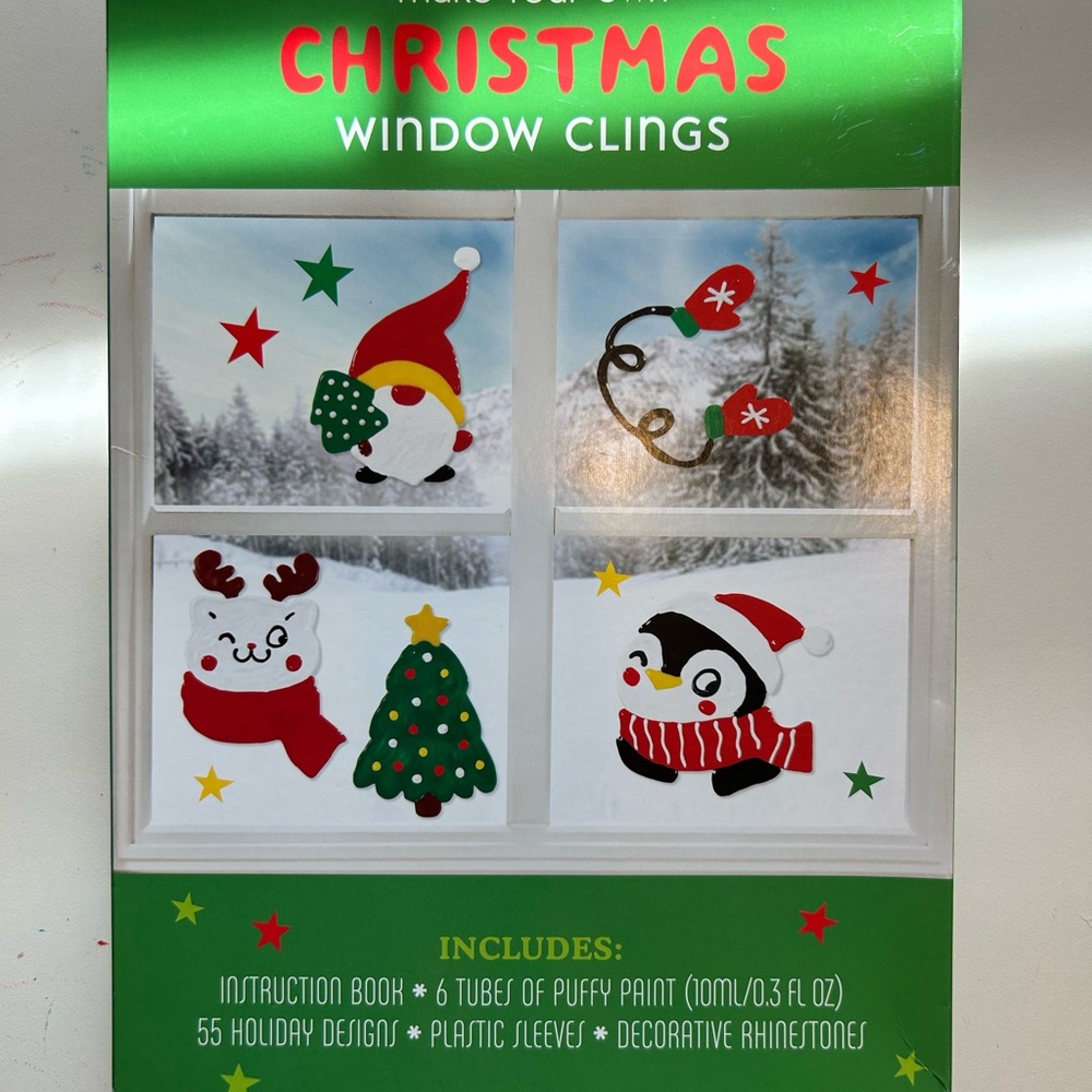 Christmas Window Clings craft set